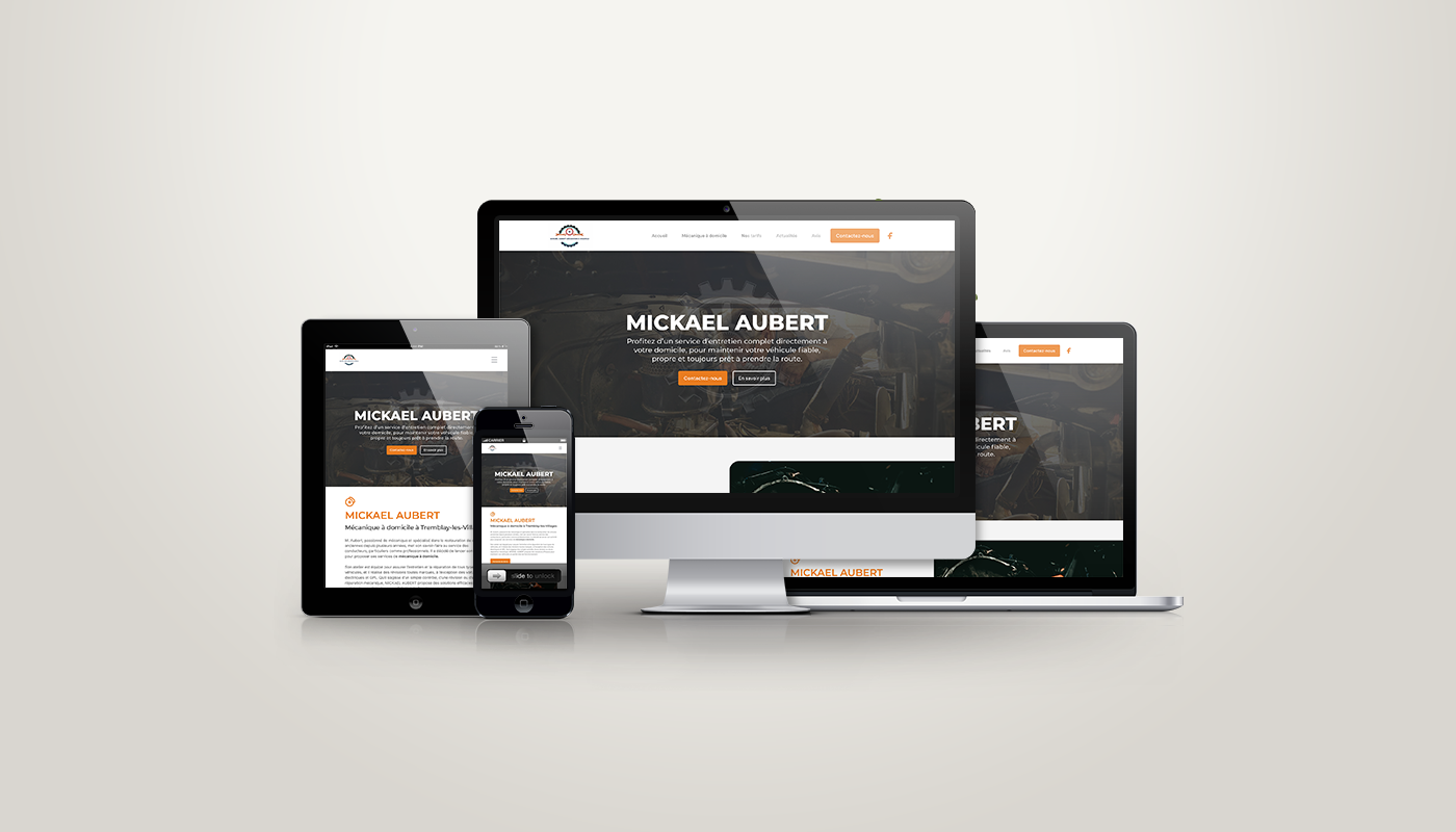 Mickael Aubert Mecanique A Domicile Tremblay Les Villages Responsive Mockup